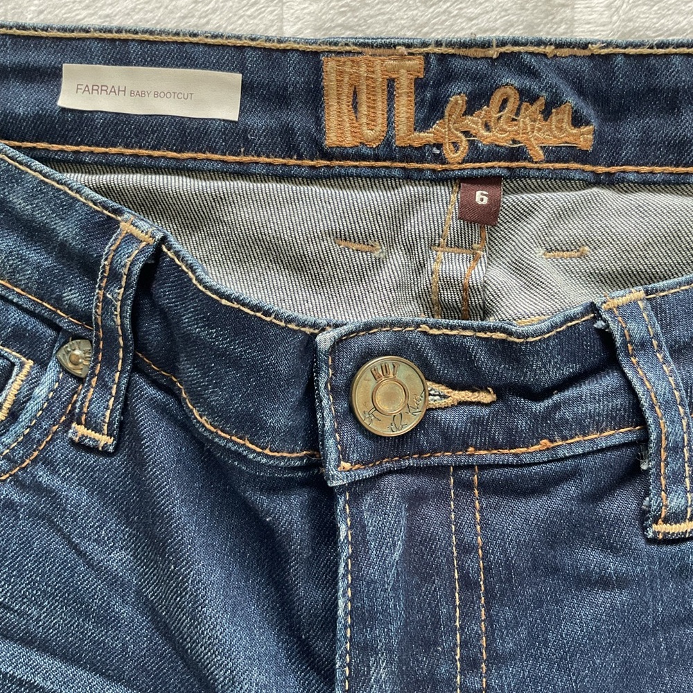 Kut from the Kloth Farrah Bootcut Jeans Women’s Size 6 Dark Wash Stretch - Picture 5 of 14